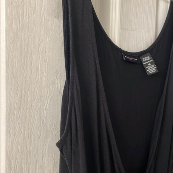 New York & Company stretch faux wrap black open front  sleeveless tank size M - Picture 4 of 7